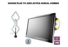 VISION PLUS 21.5" 12/24 VOLT LED TV/DVD/FREEVIEW/FREESAT & AVTEX STH3000 AERIAL