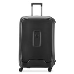 DELSEY PARIS - Moncey - Large Rigid Suitcase Recycled and Recyclable Material - 76 x 52 x 30 cm - 97 litres - L - Black, Black, L, Hardcase