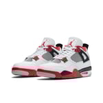 Air Jordan 4 Retro Fire Red för Män och Kvinnor Original AJ4 Sneakers 44.5