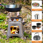 Folding Stainless steel Wood Burning Stove Outdoor Camping Cooking Picnic f G7D4