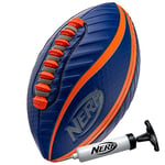 Nerf Mini Ballon de Football avec Grip en Spirale – Lacets espacés brevetés pour des Spirales ultimes – Construction Cousue à la Machine – Pompe Incluse