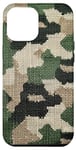 iPhone 15 Plus Cross Stitch Style Camouflage Pattern Case