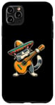 Coque pour iPhone 11 Pro Max Drôle Cinco De Mayo Rock Dabbing Chat Jouant De La Guitare Chat Dab