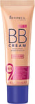 Rimmel London BB Cream, 9-in-1 Lightweight Formula with Brightening Effect and