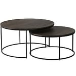 Nordic Furniture Group Muran satsbord ek mörkbrun Ø90/Ø75 cm
