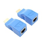 Cuasting Hdmi Extender to Rj45 Lan Network Extension Transmitter Receiver Tx Rx Cat5E Cat6 Ethernet Cable V1.4 30M 4K Hd Tv 1080P