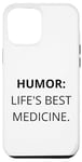 Coque pour iPhone 14 Pro Max Humour : le meilleur médicament de la vie, les rires apportent de la joie