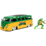 JADA TOYS 253285000 Furgoneta escala 1:24 con figura Ninja Turtles(TMNT) Scale Van with Figure, Multicoloured