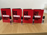 CAROLINA HERRERA 212 MEN HEROES FOREVER YOUNG 4 X1.5ml EDT FOR MEN SAMPLE SPRAY
