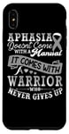 Coque pour iPhone XS Max Aphasia Awareness Warrior Support ruban gris