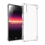 MISKQ case for Sony Xperia L4,High transparent soft shell four-corner airbag drop-proof dustproof practical mobile phone case