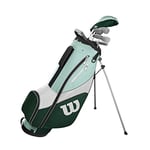 Wilson Golf Pro Staff SGI Half Set, Golf Club Set for Women, Left-Handed, Suitable for Beginners and Advanced, Graphite, Light Blue/Green, WGG150006