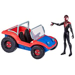 Marvel Hasbro Spider-Man Spider-Mobile 15-cm-scale Vehicle and Miles Morales Action Figure, Toys for Children Aged 4 and Up
