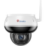 Ctronics 5MP Caméra Surveillance Extérieure WiFi 2,4 /5 Ghz Dôme PTZ Zoom optique 5x Détection Humaine Suivi Automatique Métal