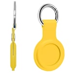 Tag Keychain, Protective Case Silicone Case Compatible with AirTag (2021), Soft Silicone Tracker Holder with Key Chain (Yellow)