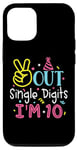 iPhone 13 Peace Out Single Digits I'm 10 Years Old Tee Birthday Gifts Case