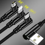 1m Micro Usb Data Sync Cable Fast Charging 90 Degree R