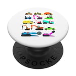Construction Excavator Vehicle Truck Crane Kids Boys Mens PopSockets Swappable PopGrip