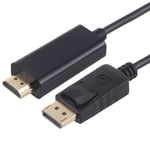 DisplayPort till HDMI Kabel, 1,8 m - Svart