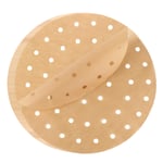 LUTER 120Pcs 8.5 Inch Air Fryer Liner Parchment Paper Unbleached Perforated Parchment Paper Round Steamer Paper for Air Fryer, Steaming Basket