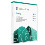 Microsoft 365 Family English 1YR Subscription Up to 6 people, Works on Windows, Mac, iOS, Android, 6GQ-01895