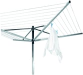 4 Arm Rotary Heavy Duty Airer Outdoor Garden Washing Line Clothes Free Spike 50m