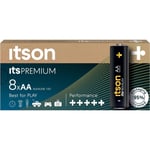ITSON Pack de 8 Piles Alcalines LR6/AA 1,5V itsPREMIUM