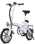 LAZNG Electric bicycle Electric Bicycles Folding Lightweight Aluminum Folding Electric Bikes 14 Inches Wheels Portable Ebike with Pedal Adult with 48V Lithium-Ion Battery 400W