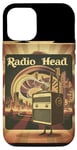 Coque pour iPhone 15 Pro Tête de radio rétro vintage