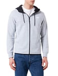 JACK & JONES Mens Coair Zip Hood Hoodie Light Grey XXL