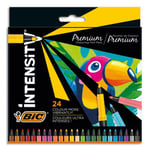 Bic Etui de 24 feutres coloriage BIC Intensity premium - Grip caoutchouc Couleurs assorties.