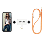 Boom Galaxy A02s Skal med Halsband - Orange - TheMobileStore Necklace Case
