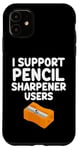 Coque pour iPhone 11 I Support Taille-crayon Manuel Rotatif Utilisateurs Graphite