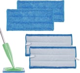 Siwinparts 4 PCS Washable Reusable Mop Refill Pads for Flash Power Mop Pads Com