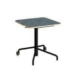 Höj- och sänkbart elevbord Smile 110, 650x650 mm, mörkgrå linoleum, svart stativ