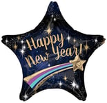 Anagram International 3831701 Happy New Year étoile filante Party Balloon, Foil, Multicolore
