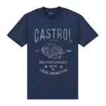 Official Castrol Unisex Motor Oil T-Shirt Crew Neck Short Sleeve Tee Top