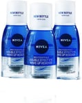 NIVEA Eye Make-Up Remover Double Effect, 125Ml (Pack of 3)