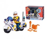 Simba 109251092 - Fireman Sam - Sam Police Motorcycle with Figure - New