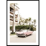 Gallerix Poster Vintage Pink Car 21x30 4659-21x30
