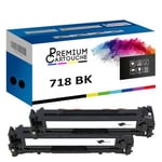 PREMIUM CARTOUCHE - x2 Toners - EP718 BK (CC530) (Noir) - Compatible pour Canon i-SENSYS MF 720 Series MF 720 Series MF 720 Series