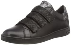 Geox Femme D Jaysen A Sneakers, Black/Dk Grey, 38 EU