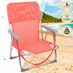 Aktive Beach Low Aluminum Folding Chair Orange