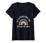 Womens It's a Beautiful Day to Leave Me Alone, Funny anti-social V-Neck T-Shirt
