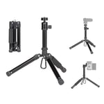 Praktica Aluminium Tripod with ¼’’ Mounting Screw, 19cm-75cm, 360° Rotary Tilt Ball head for Photography, Cameras inc GoPro, DSLR, Mirrorless, Video, Ring Light, Web Cam, Selfies, Vlogging & more