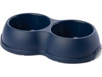 Barry King Dubbel Plastskål För Hundar Och Katter L, 1,2 Liter, Marinblå, 35X20 Cm,