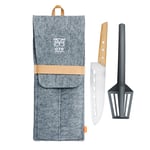 Øyo grillsett japansk kokkekniv og stekespade med klype