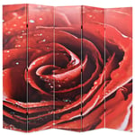 vidaXL foldbar rumdeler 200 x 170 cm rose rød