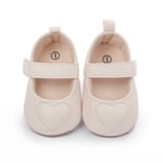 Baby Girls Pu Love Printing Princess Non-slip Toddler Shoes M 0-6months