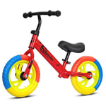 TYSYA Children Balance Bike No Foot Pedal 12 Inches 2-5 Years Old Baby Toys Sliding Toddler Kids Bicycles Outdoor Gaming,B